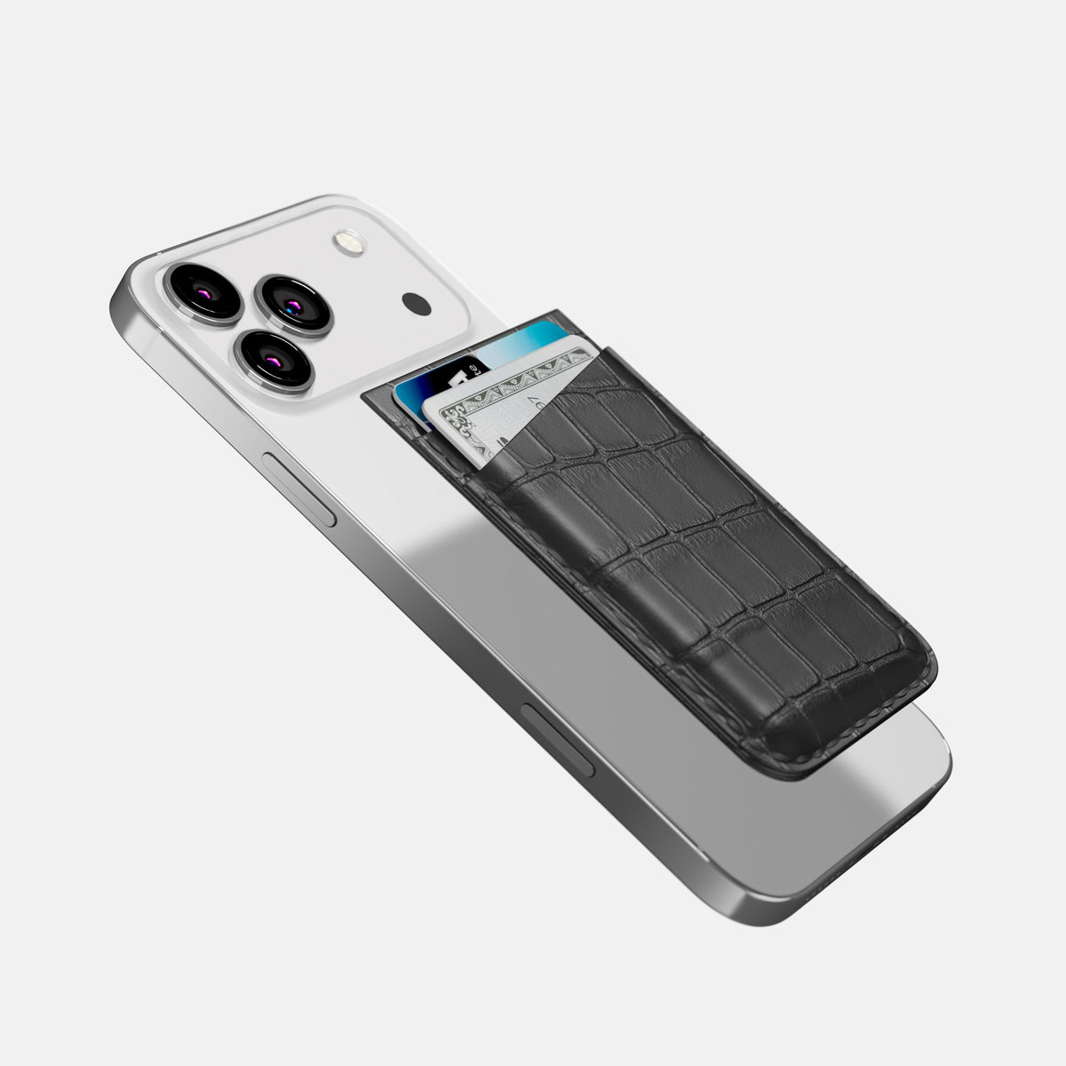 MagSafe Wallet For iPhone 18 Pro Max In Alligator -4 | Grey