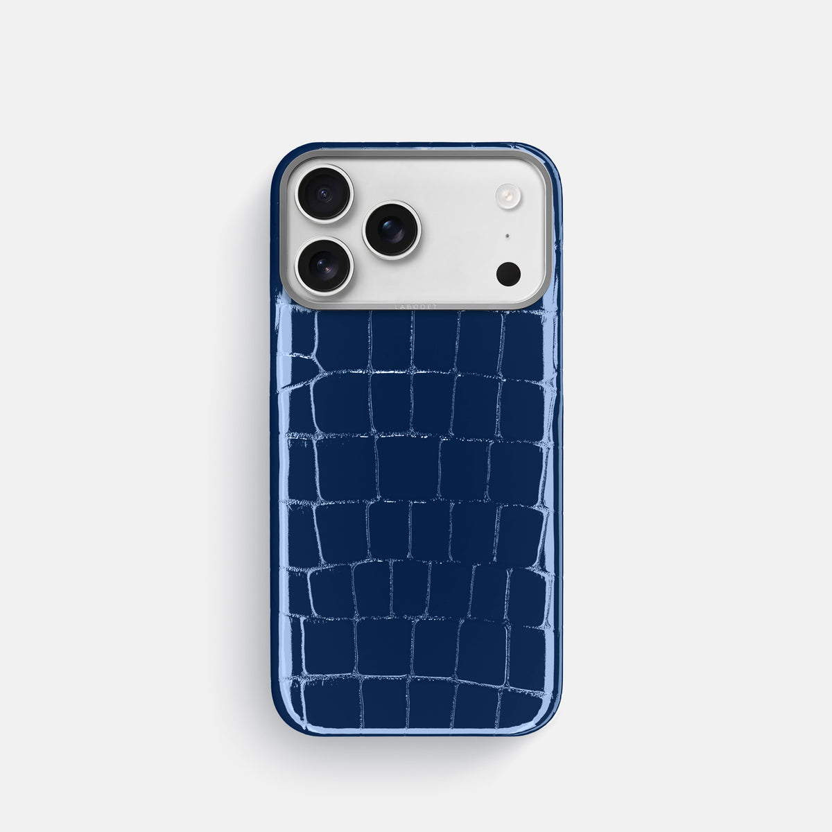 Classic Case For iPhone 17 Pro In Shiny Alligator -1 | Mediterranean-Steel