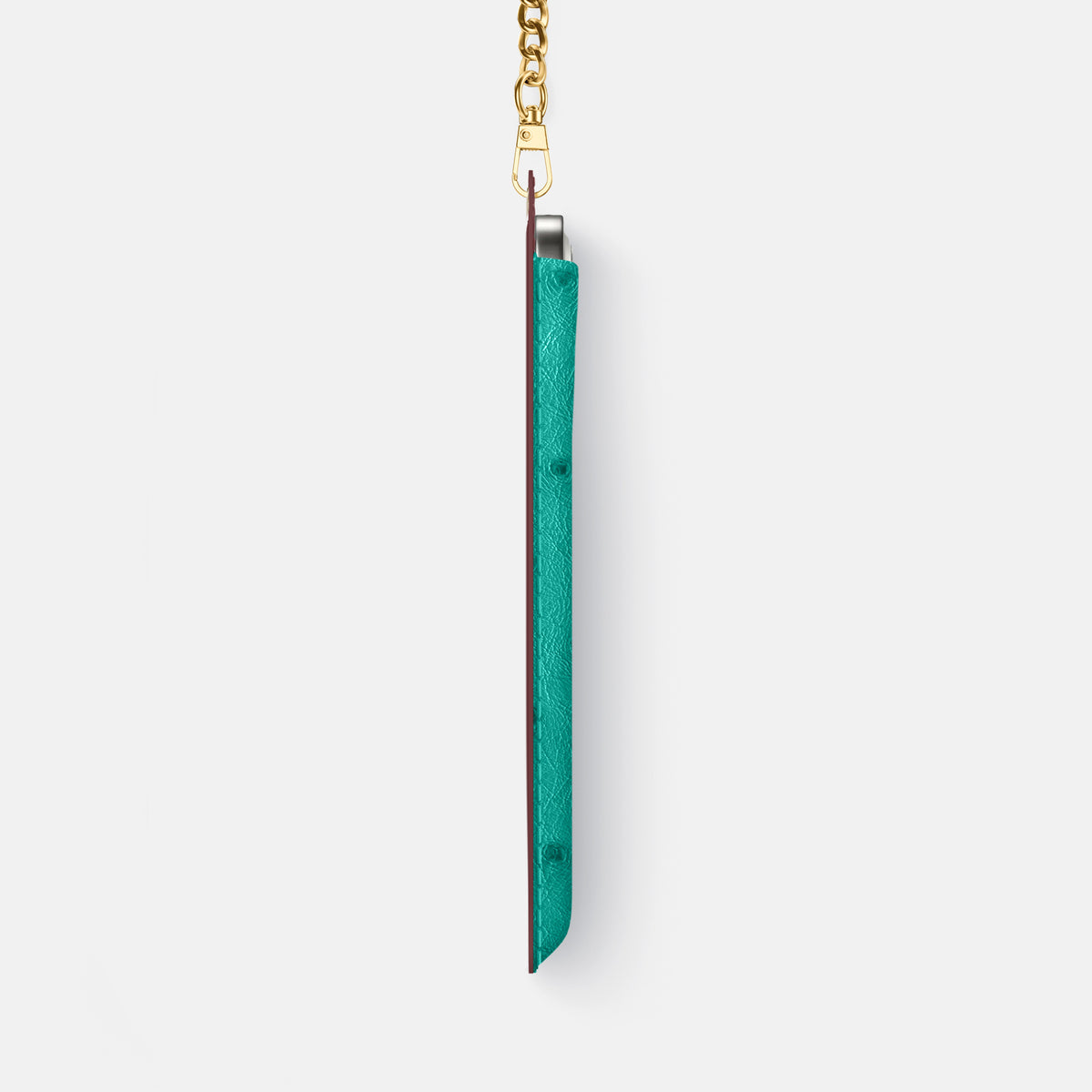 Crossbody Bag For iPhone 17 Air In Ostrich -4 | Turquoise-Gold