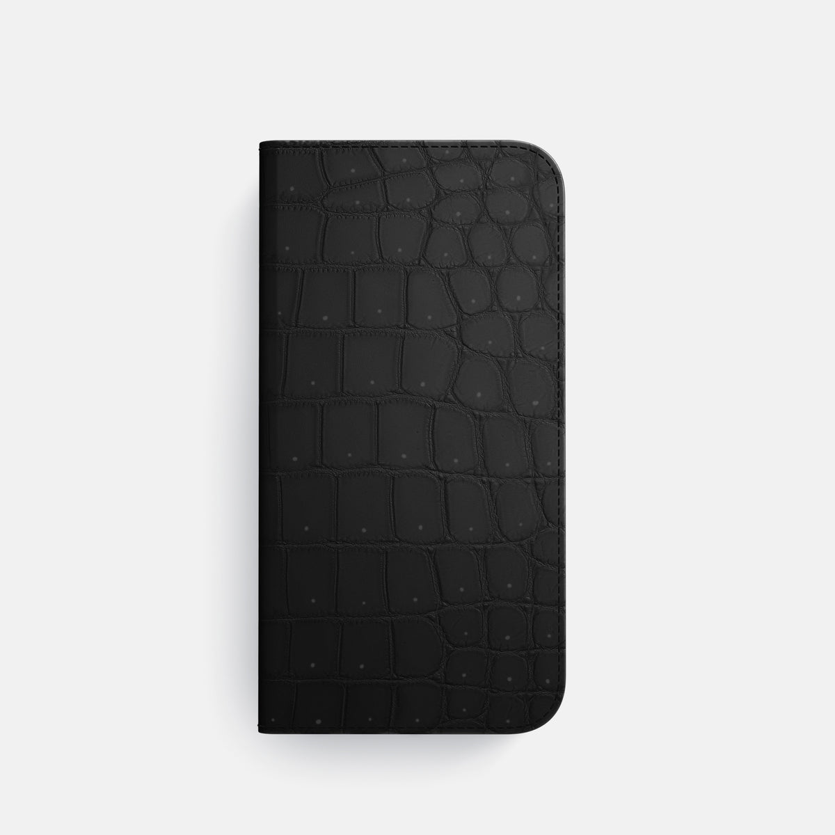 Folio Case For iPhone 17 Pro In Porosus Crocodile -4 | Black-Black
