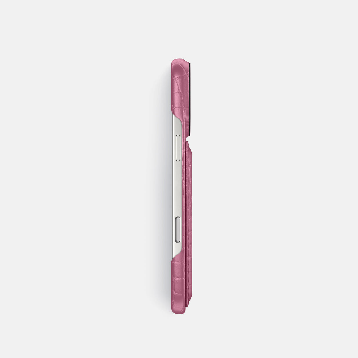 Double Card Case For iPhone 17 Pro In Alligator -3 | Pink-Lagoon-Black