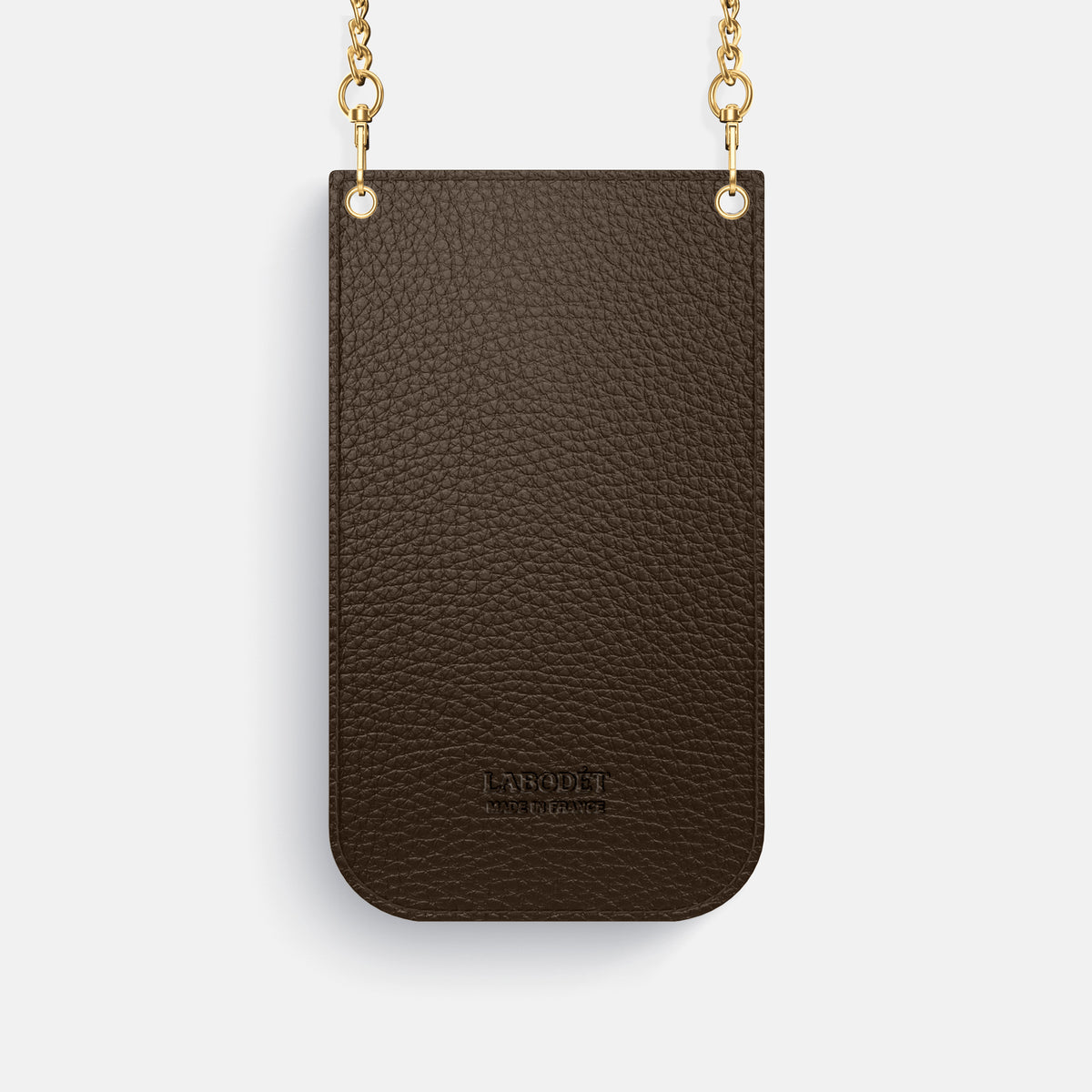 Crossbody Bag For iPhone 17 Pro In Ostrich -3 | Chocolate-Gold