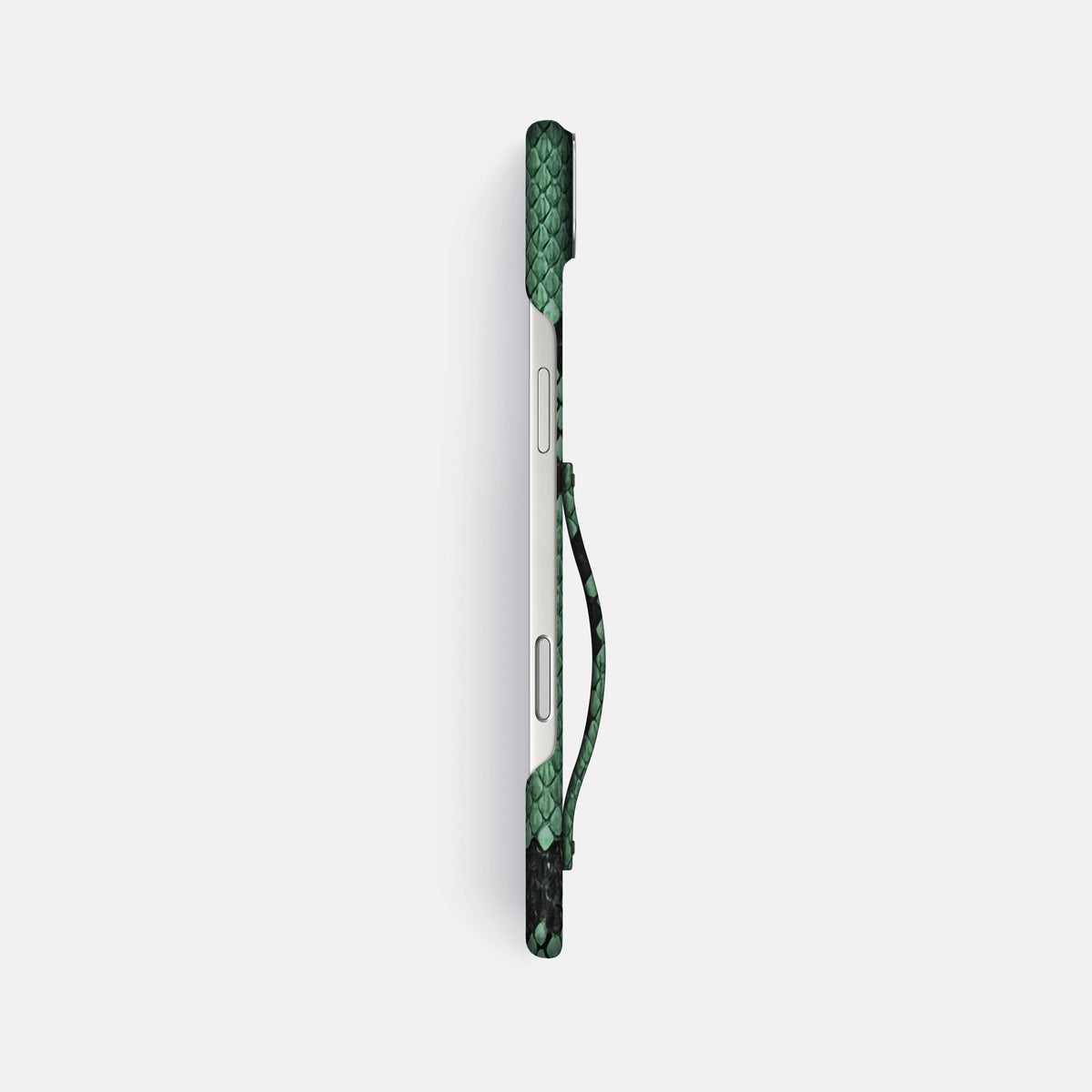 Finger Case For iPhone 17 Air In Deluxe Python -3 | Forest-Green-Steel