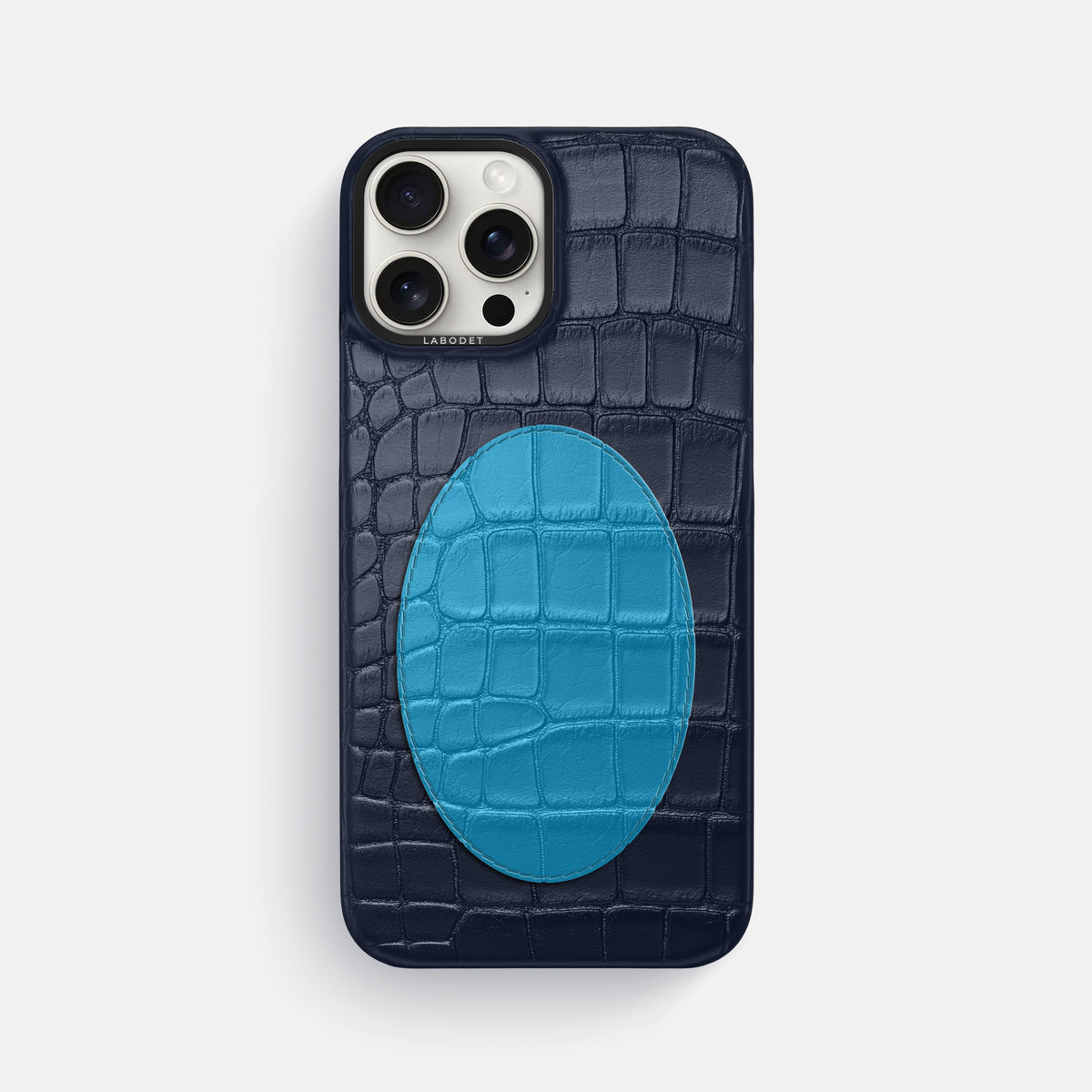 Classic Case With Oval For iPhone 16 Pro Max In Alligator -1 | Navy-Blue-Black