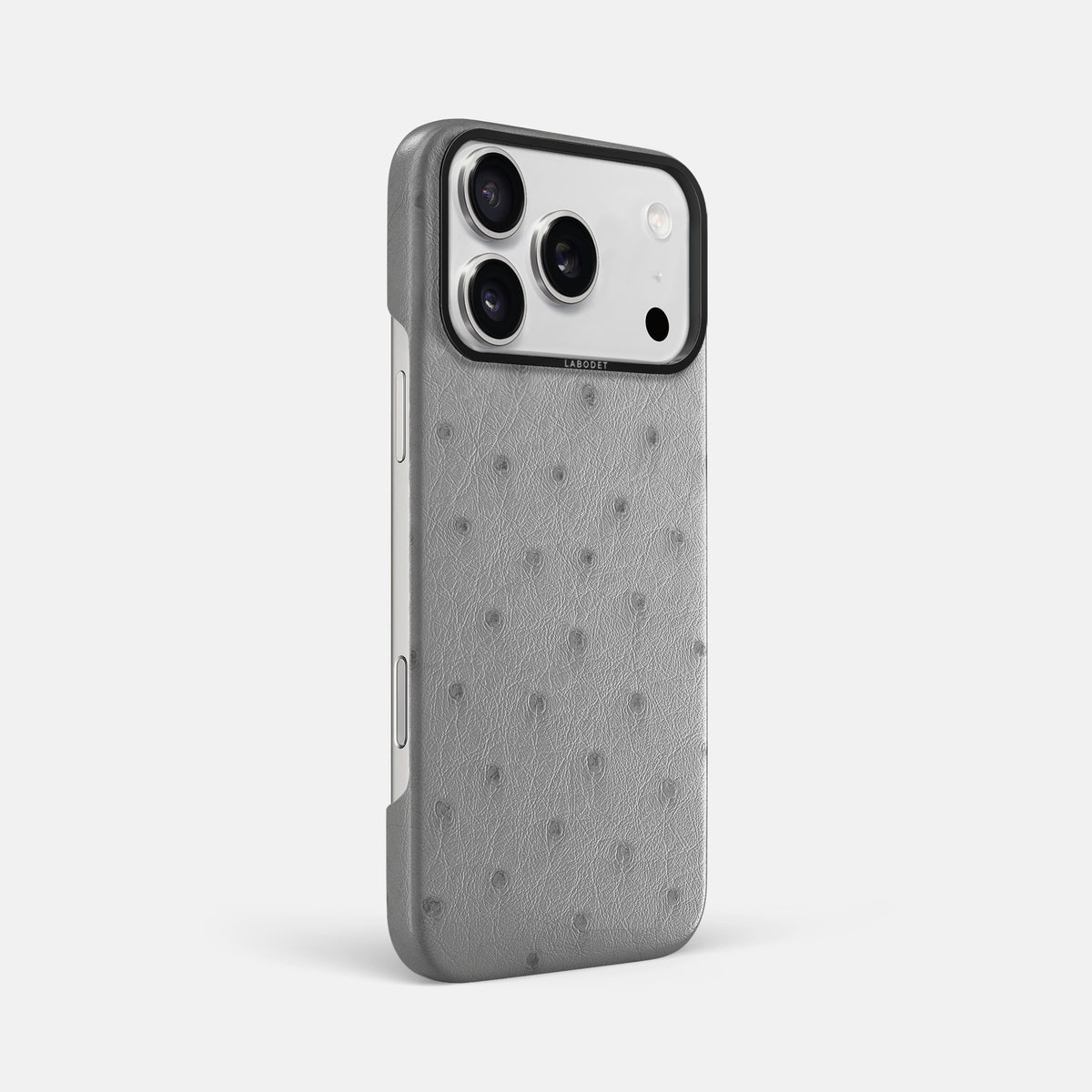 Classic Case For iPhone 17 Pro Max In Ostrich -2 | Silver-Black