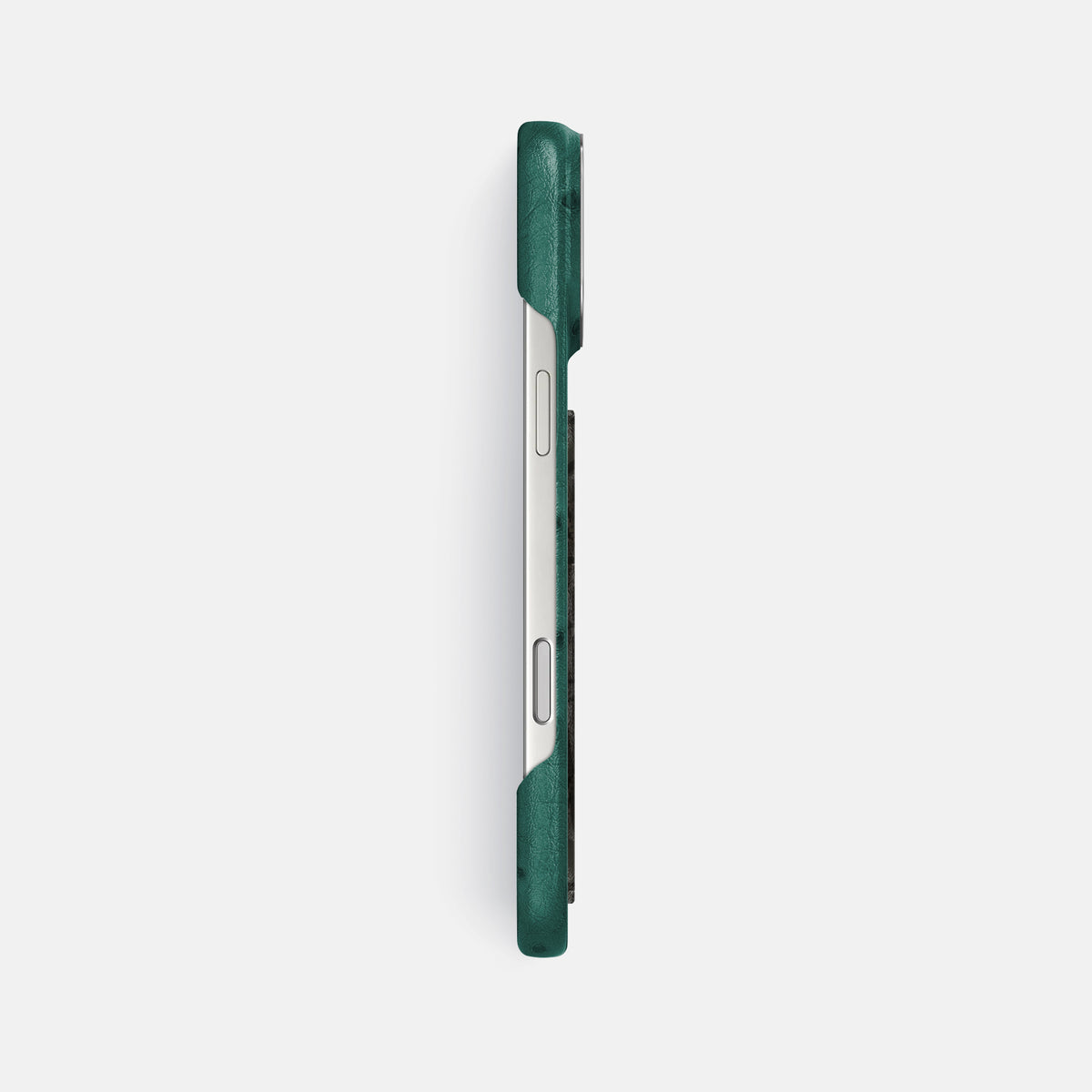 Classic Case With Carbon Dragon For iPhone 17 Pro Max In Ostrich -3 | Forest-Green-Steel