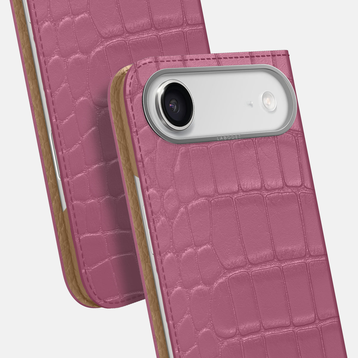 Folio Case For iPhone 17 Air In Alligator -5 | Pink-Lagoon-Steel