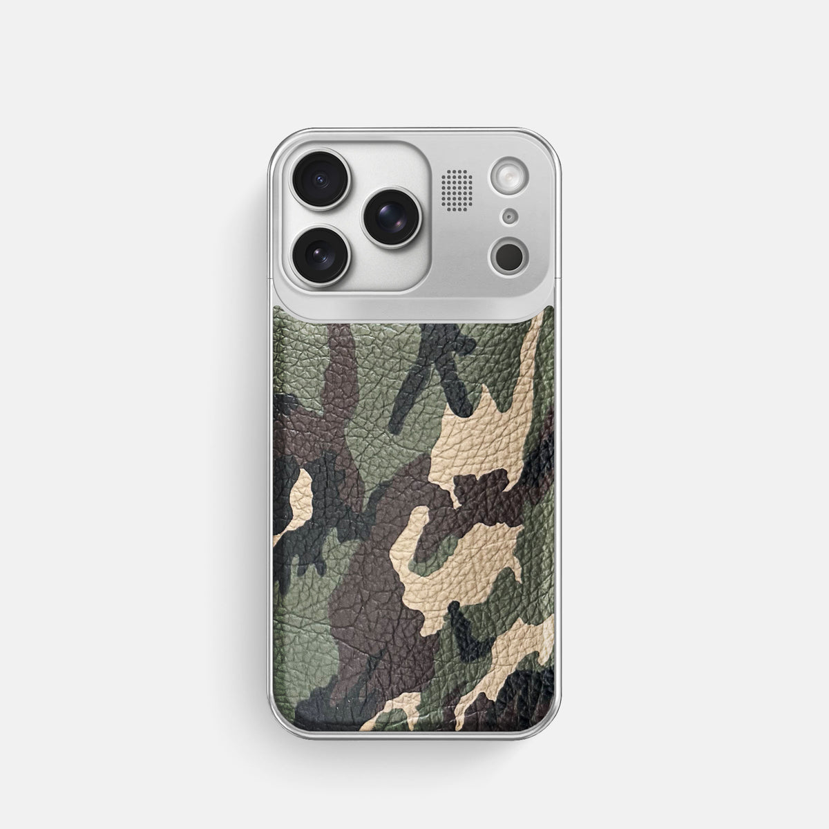 Metal Case For iPhone 17 Pro In Calf -1 | Camouflage-Steel