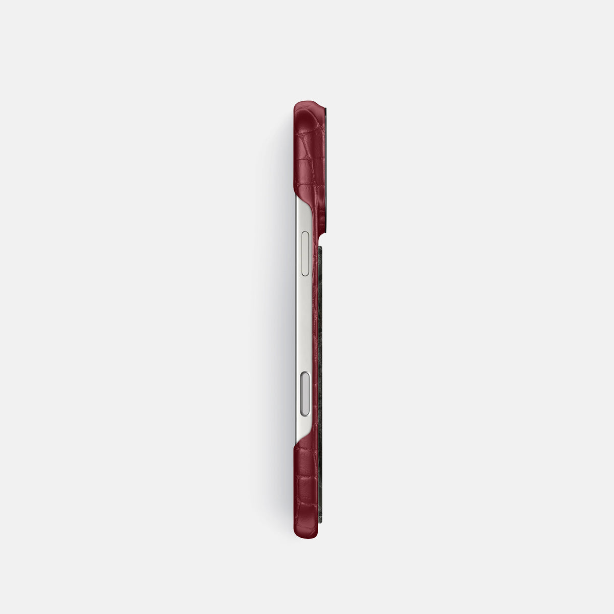 Classic Case With Carbon Dragon For iPhone 17 Pro In Alligator -3 | Burgundy-Black