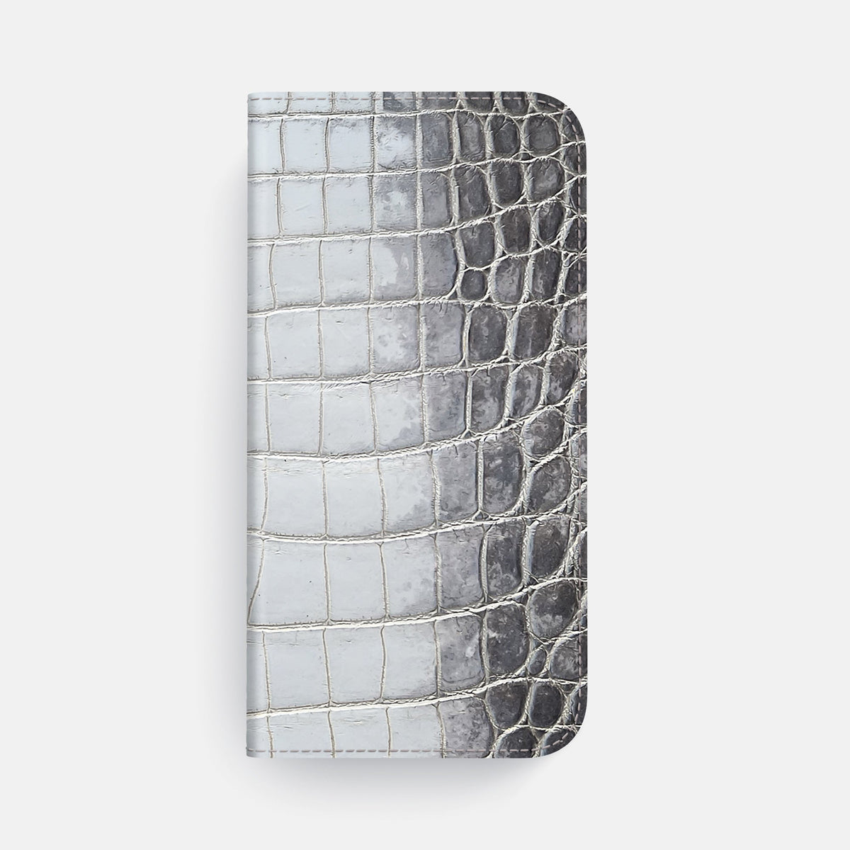 Folio Slim Case For iPhone 18 Pro Max In Himalayan Crocodile -4 | Silver