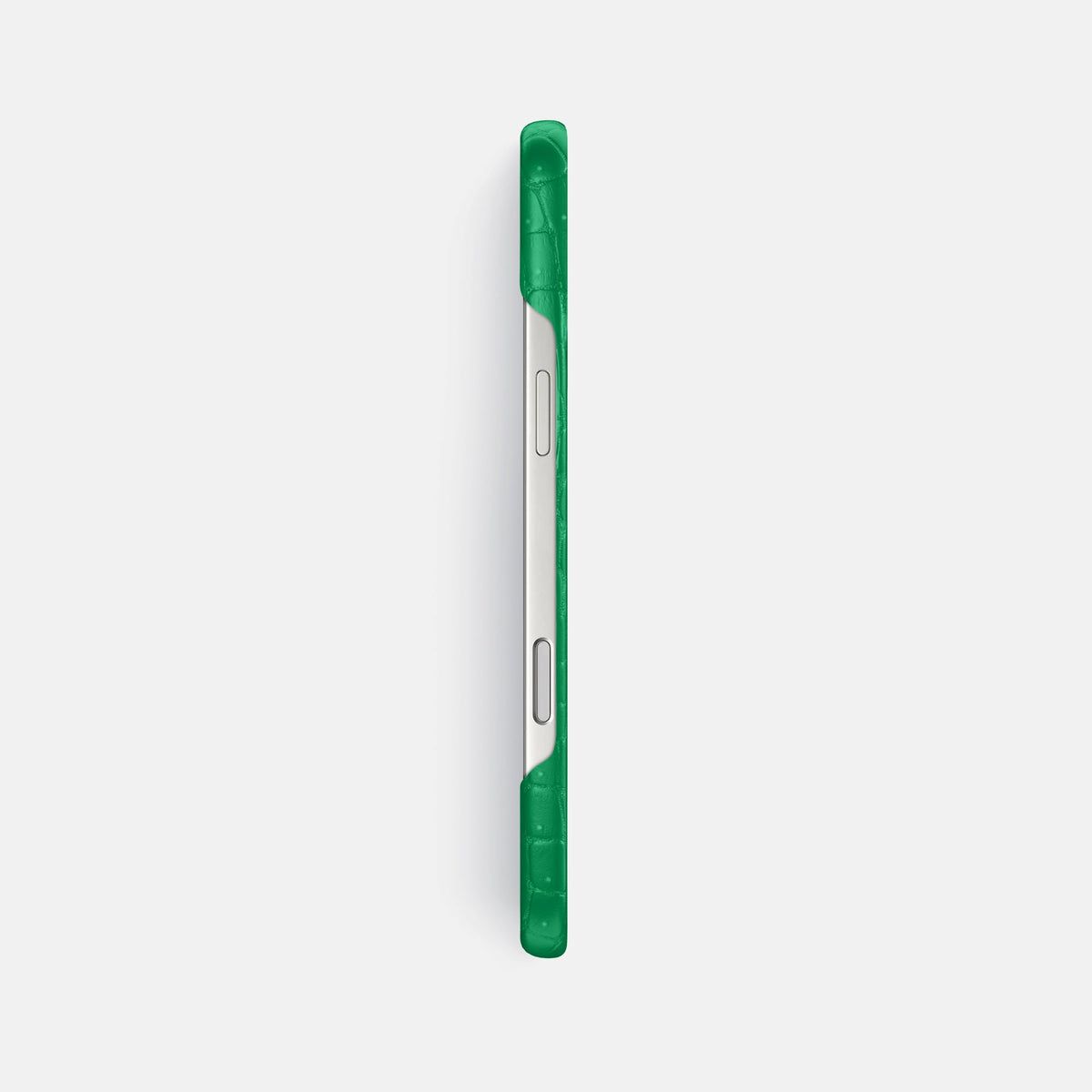 Slim Case For iPhone 18 Pro Max In Porosus Crocodile -3 | Cactus-Green