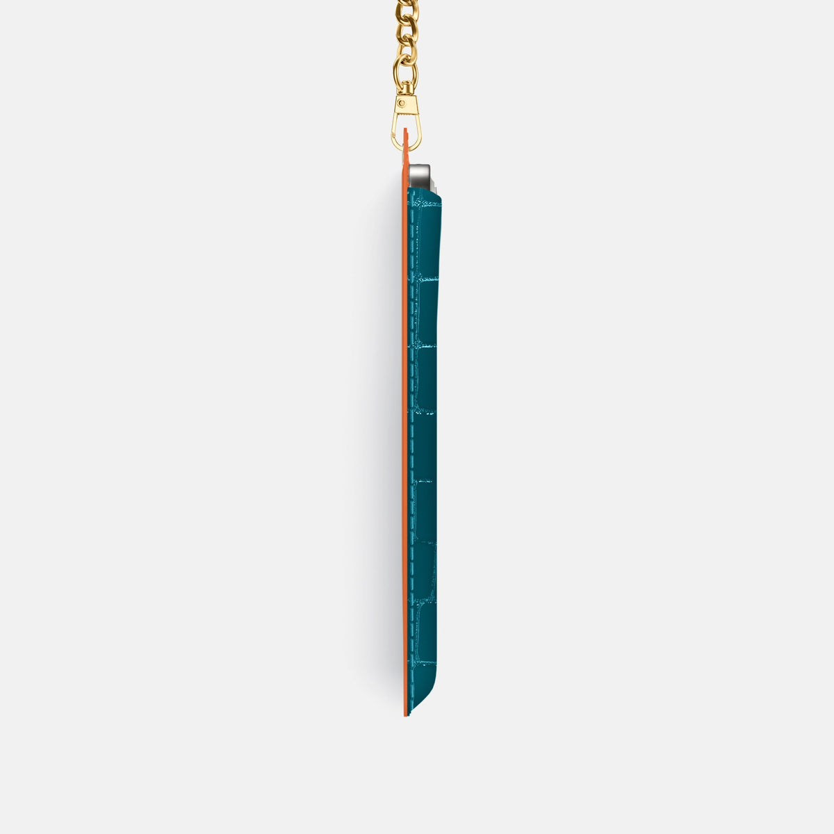 Crossbody Bag For iPhone 18 Pro In Shiny Alligator -4 | Curacao-Gold