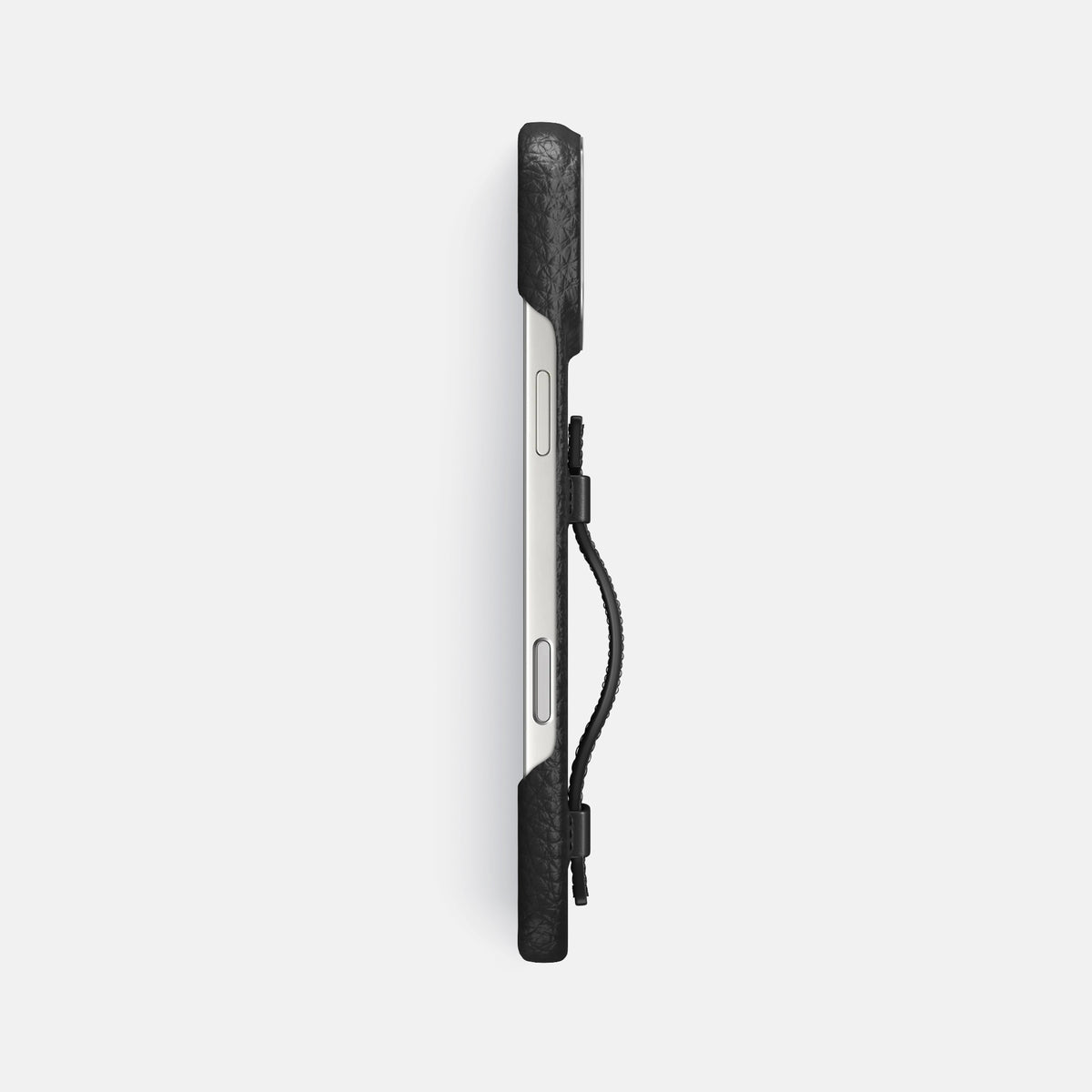 Handle Case For iPhone 17 Pro Max In Calf -3 | Black-Steel