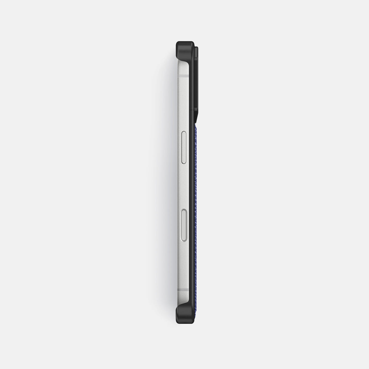Metal Case For iPhone 17 Pro Max In Epsom-Style Calf -3 | Purple-Black