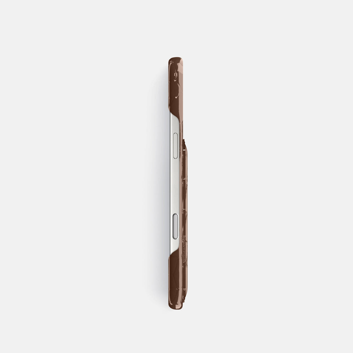 Slim Card Case For iPhone 18 Pro In Shiny Alligator -3 | Brown