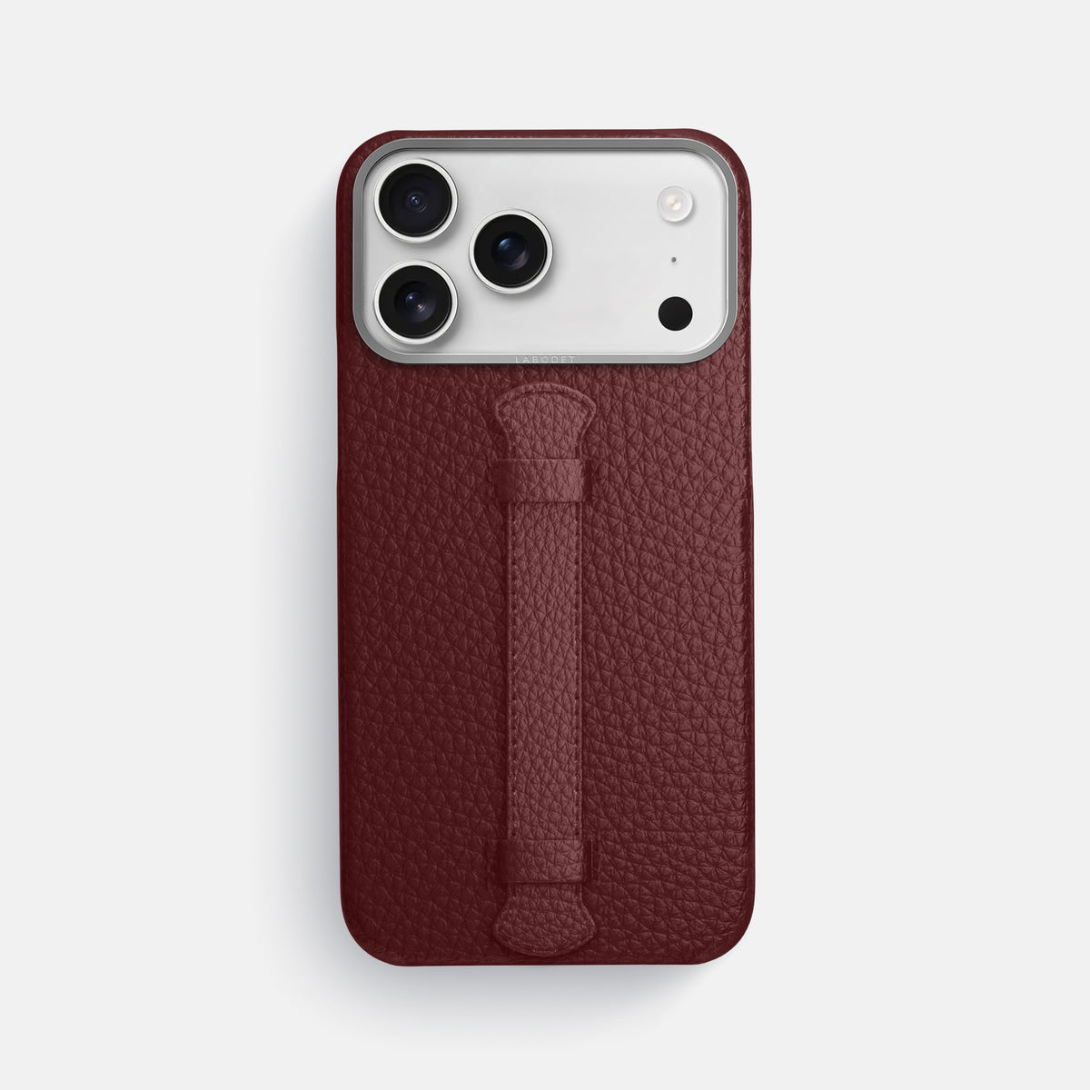Center Handle For iPhone 17 Pro Max In Calf -1 | Bordeaux-Steel