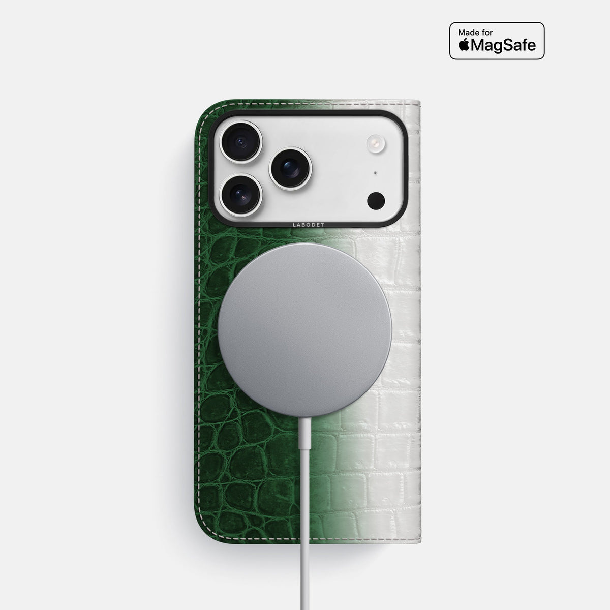 Folio Case For iPhone 18 Pro In Himalayan Crocodile -3 | Green-Black