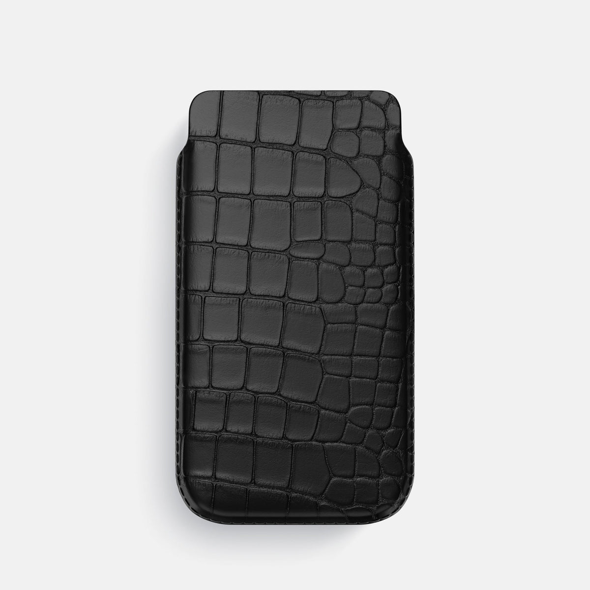 Pouch Case For iPhone 18 Pro In Alligator -1 | Black