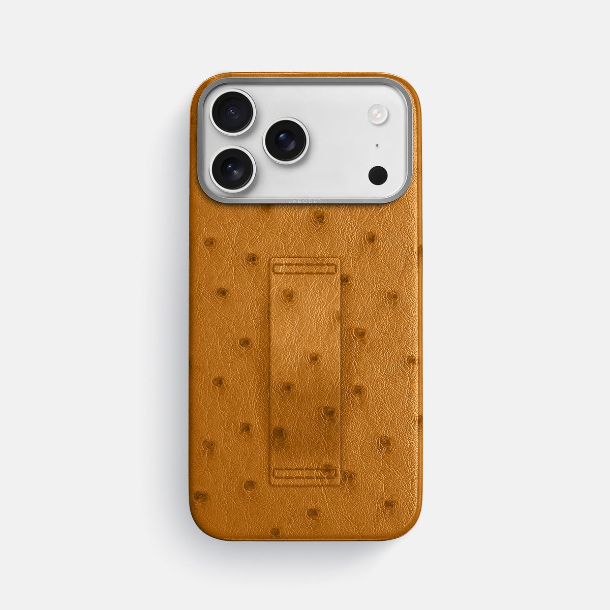 Finger Case For iPhone 18 Pro Max In Ostrich -1 | Chestnut-Steel