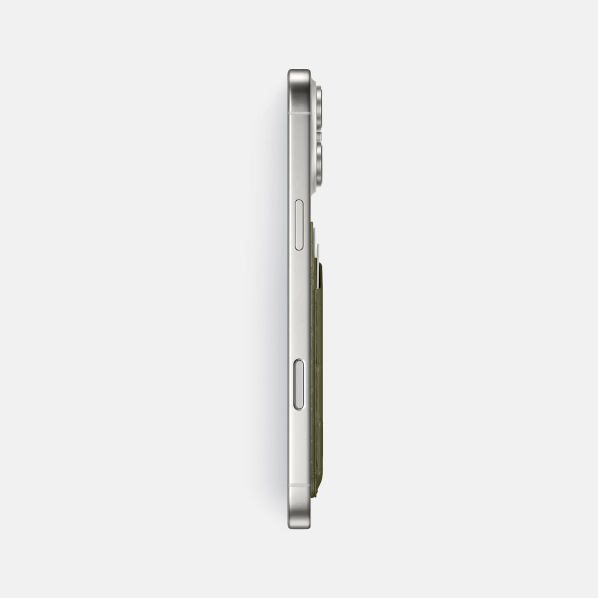 MagSafe Wallet For iPhone 17 Pro Max In Alligator -3 | Kaki-Green