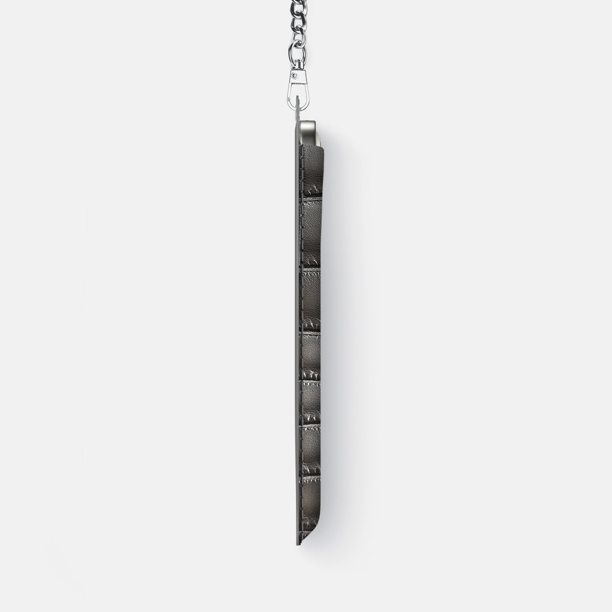 Crossbody Bag For iPhone 17 Air In Patina Alligator -4 | Grey-Steel