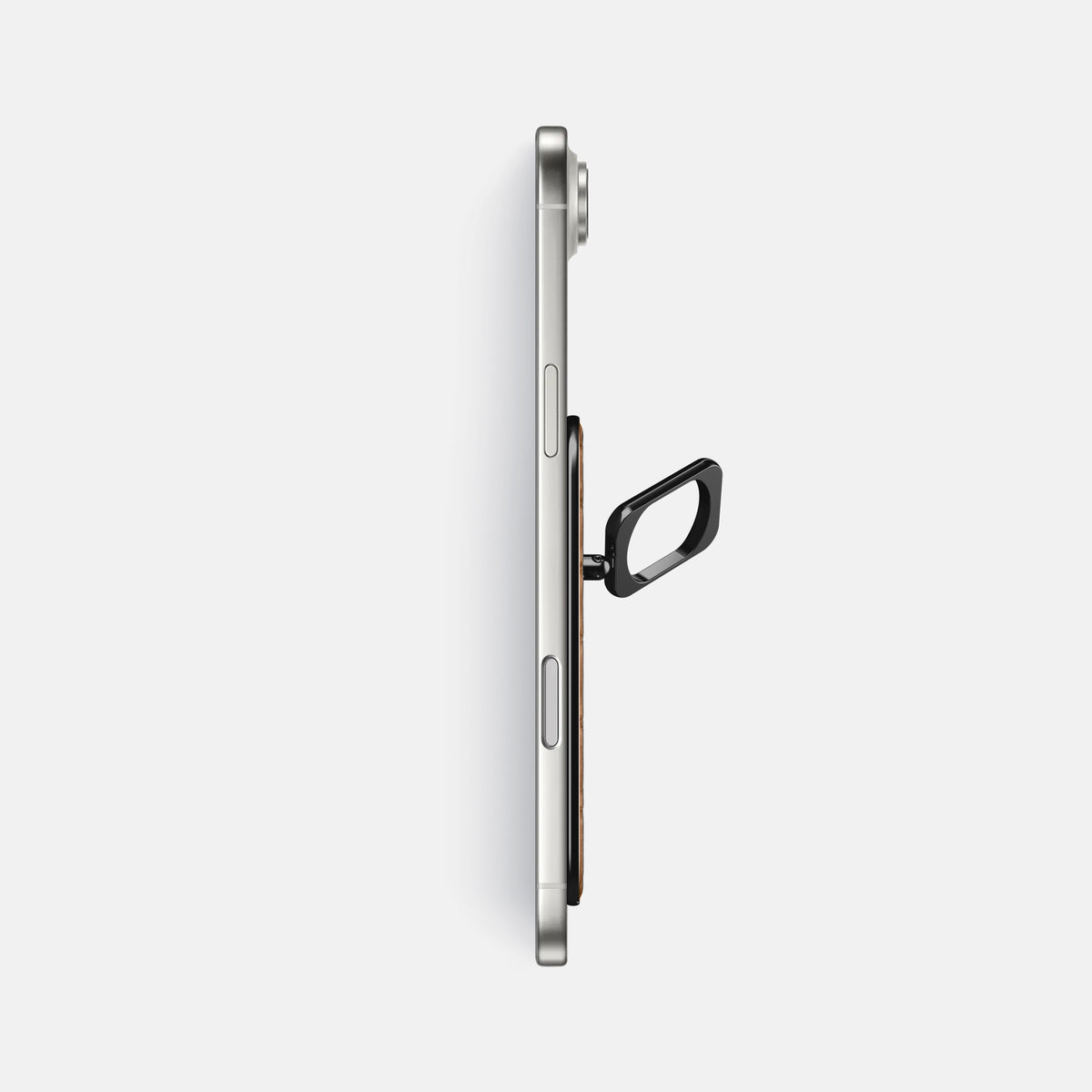 MagSafe Ring For iPhone 17 Air In Porosus Crocodile -3 | Milk-Chocolate-Black