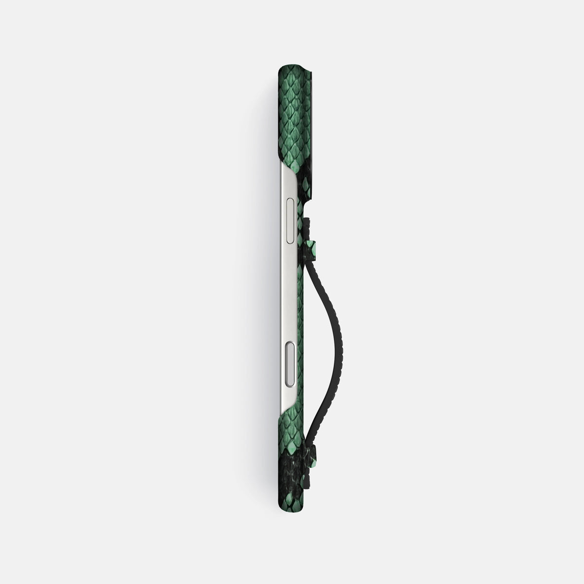 Center Handle For iPhone 17 Pro Max In Deluxe Python -2 | Forest-Green-Black