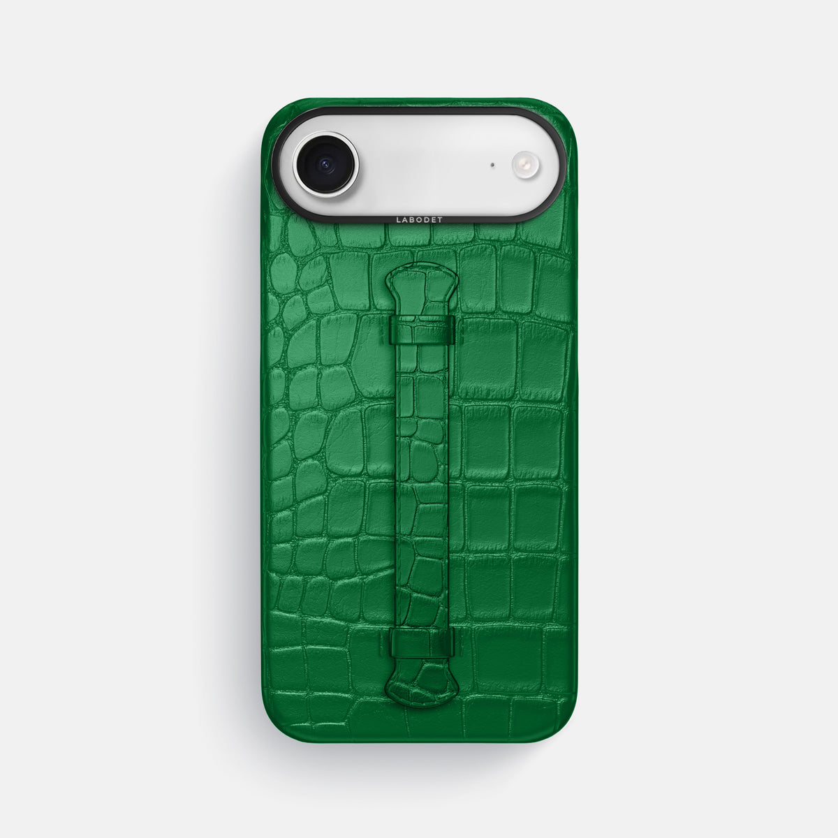 Center Handle For iPhone 17 Air In Alligator -1 | Forest-Green-Black