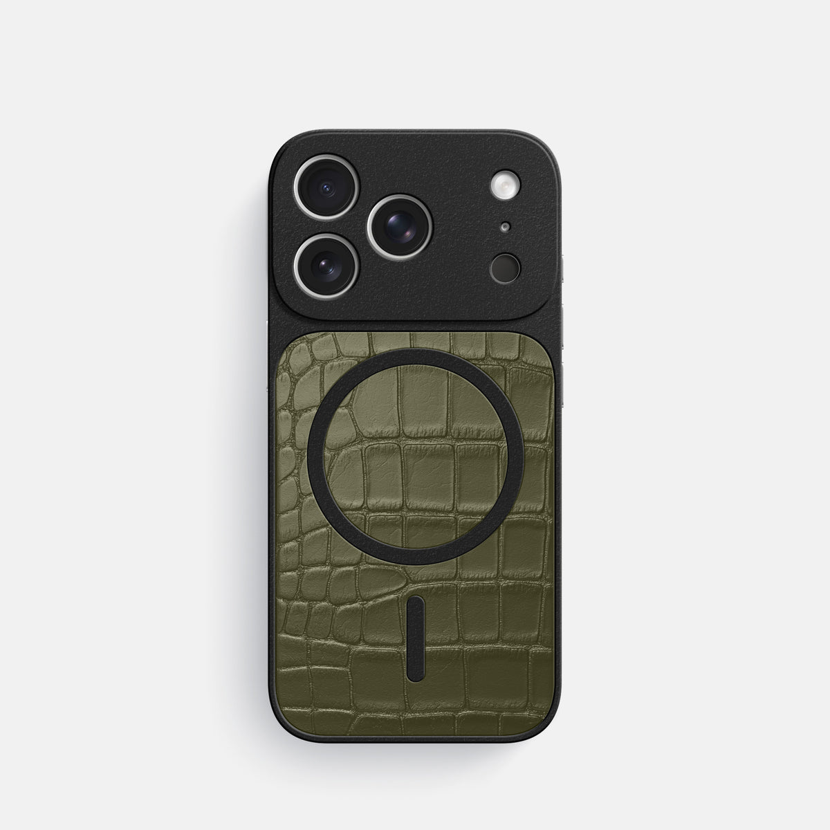 MagSafe Mask For iPhone 17 Pro In Alligator -3 | Kaki-Green