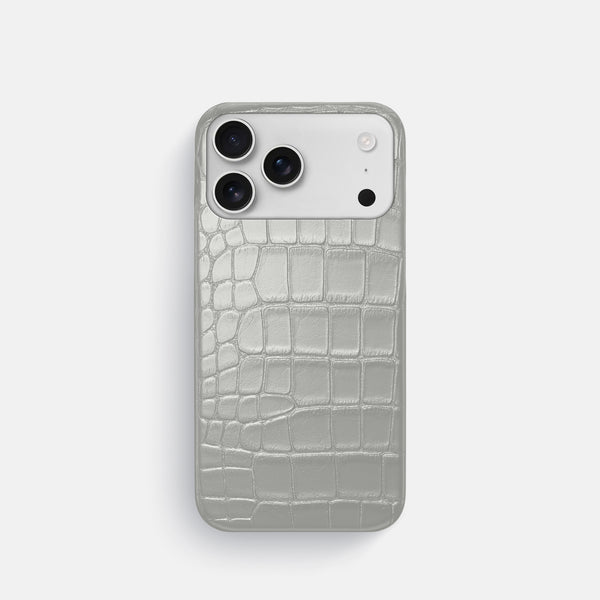 Slim Case For iPhone 17 Pro In Metallic Alligator