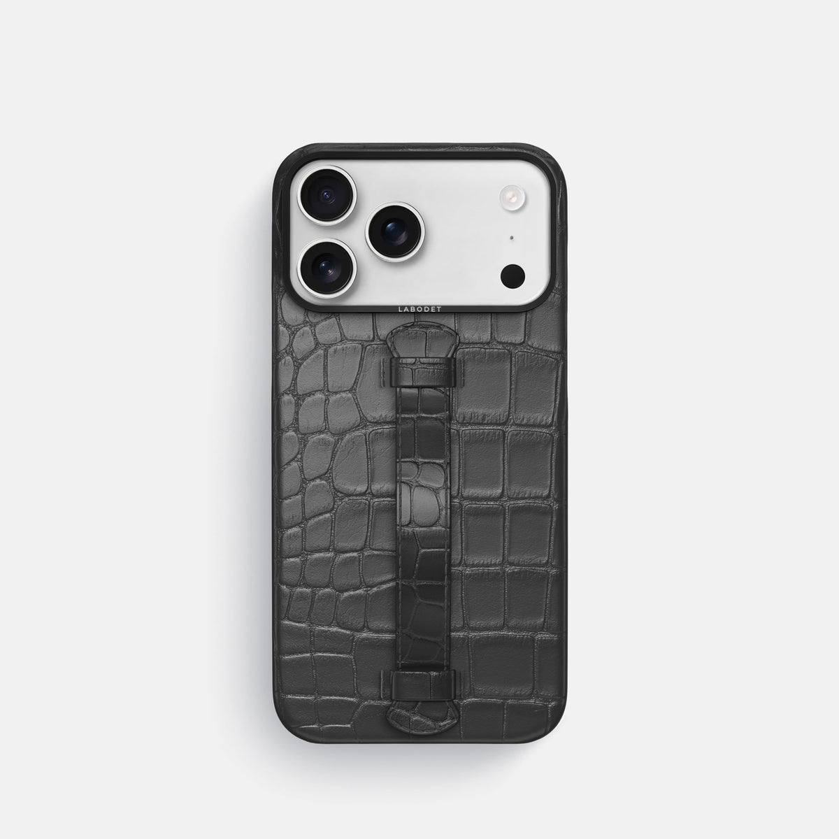 Center Handle For iPhone 18 Pro In Alligator -2 | Grey-Black