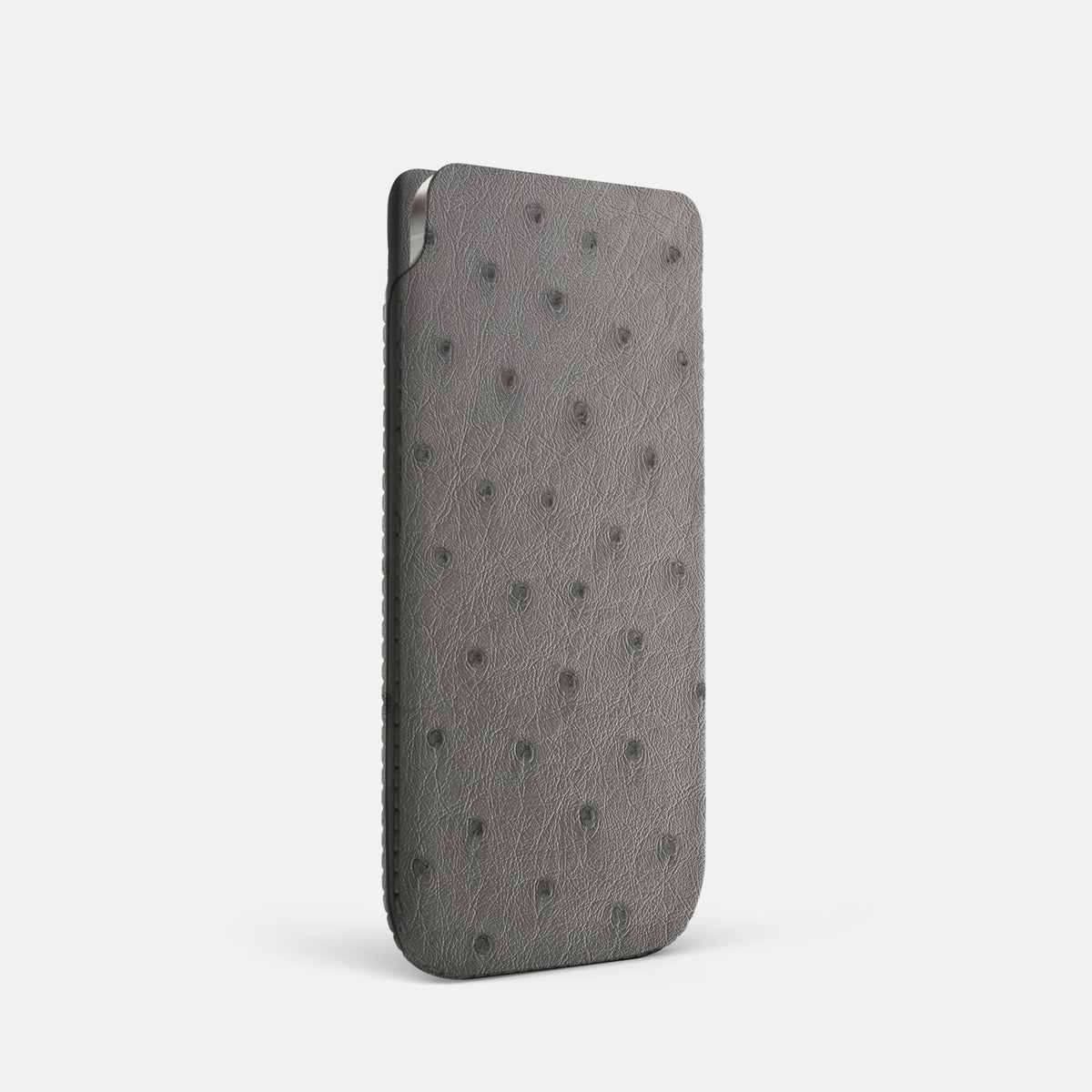 Pouch Case For iPhone 17 Pro In Ostrich -2 | Grey