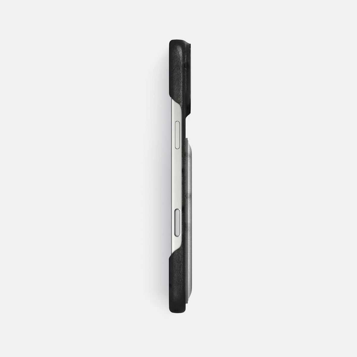 Double Card Case Coloré For iPhone 18 Pro Max In Ostrich -3 | Black-Black