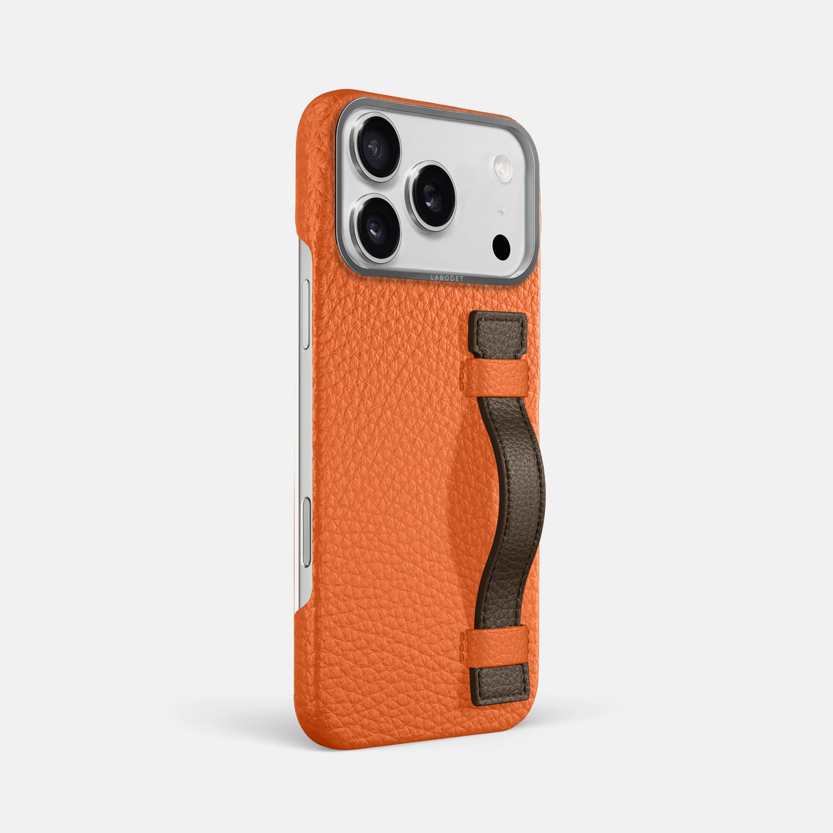 Handle Case Coloré For iPhone 17 Pro Max In Calf -2 | Orange-Steel