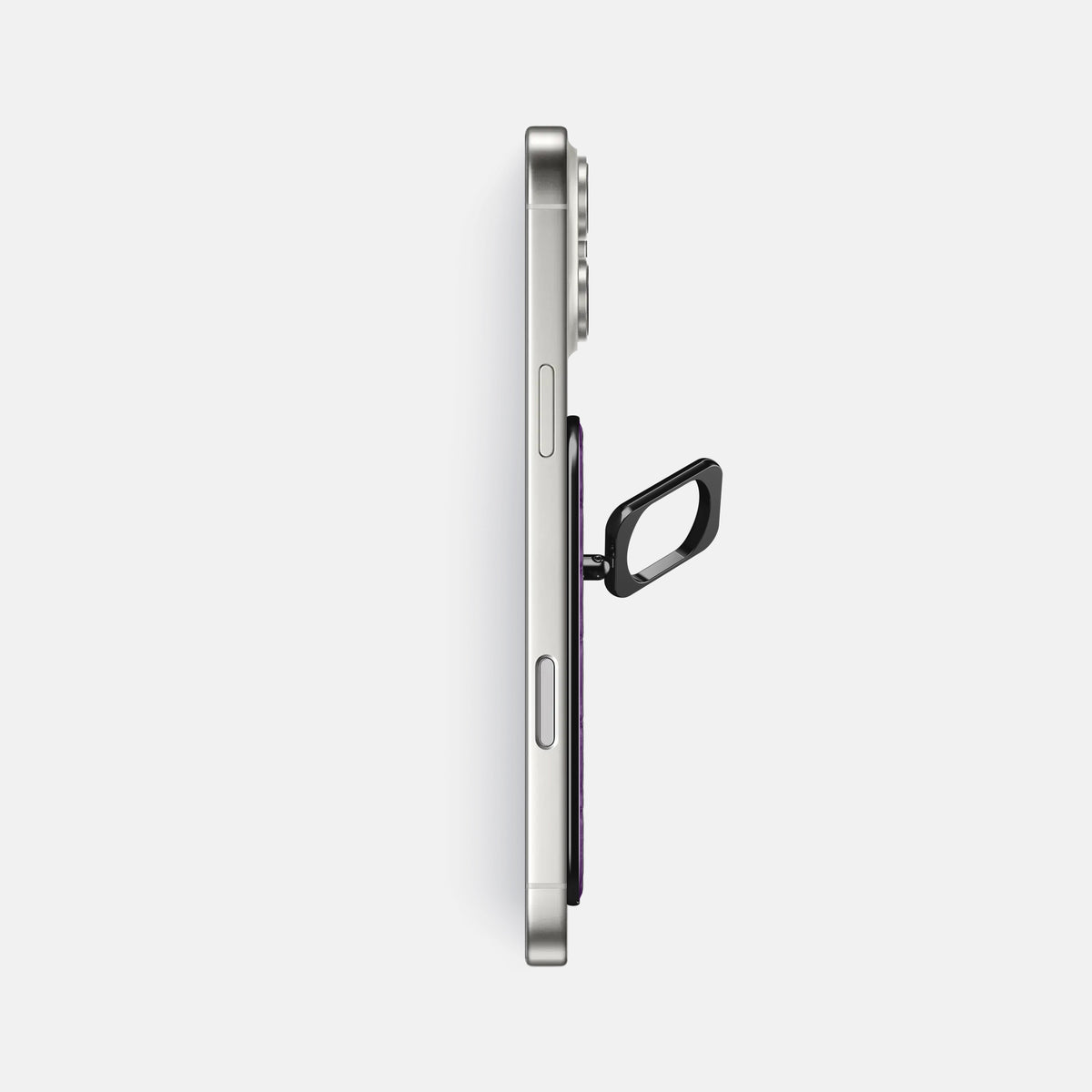MagSafe Ring For iPhone 17 Pro Max In Porosus Crocodile -3 | Purple-Black