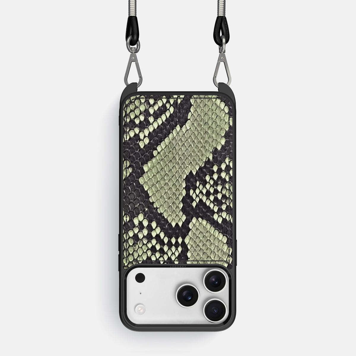 Crossbody Sport Case For iPhone 17 Pro In Deluxe Python -1 | Army-Green