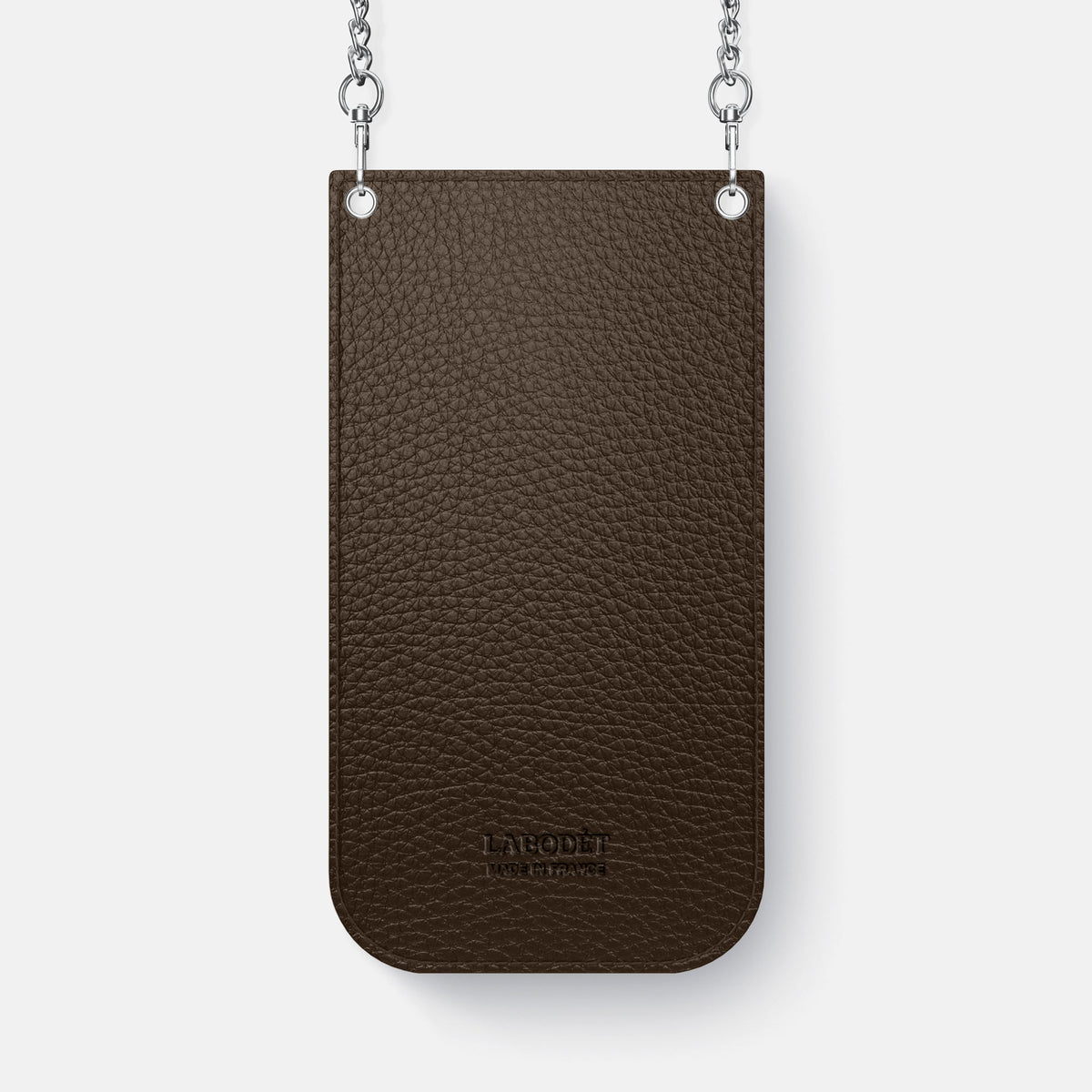 Crossbody Bag For iPhone 18 Pro Max In Ostrich -3 | Chocolate-Steel