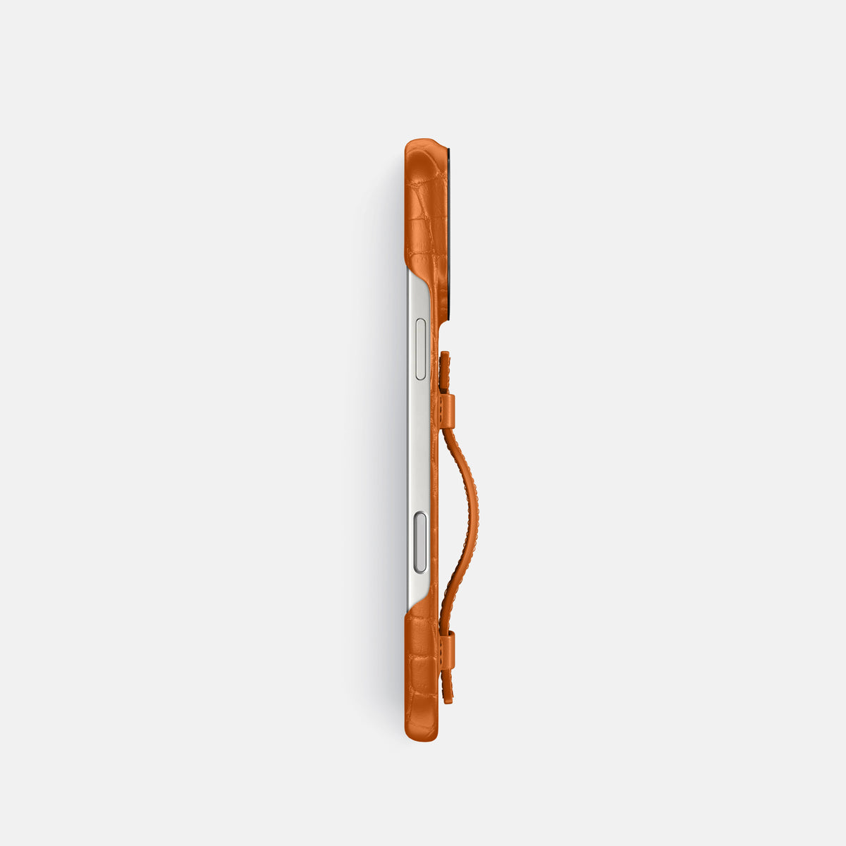 Handle Case For iPhone 17 Pro In Alligator -3 | Orange-Black