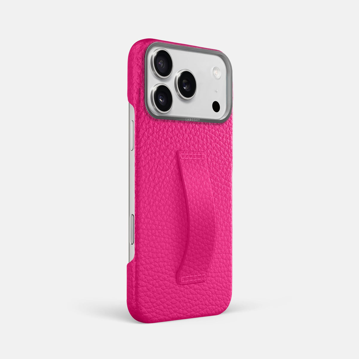 Finger Case For iPhone 18 Pro Max In Calf -2 | Magenta-Steel