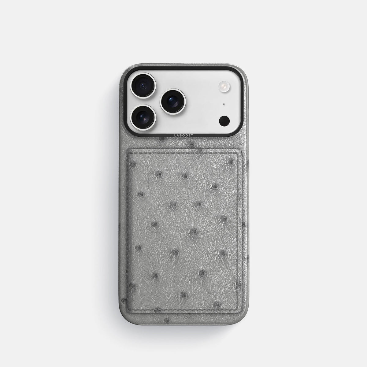 Bi-Fold Case For iPhone 18 Pro In Ostrich -1 | Silver-Black