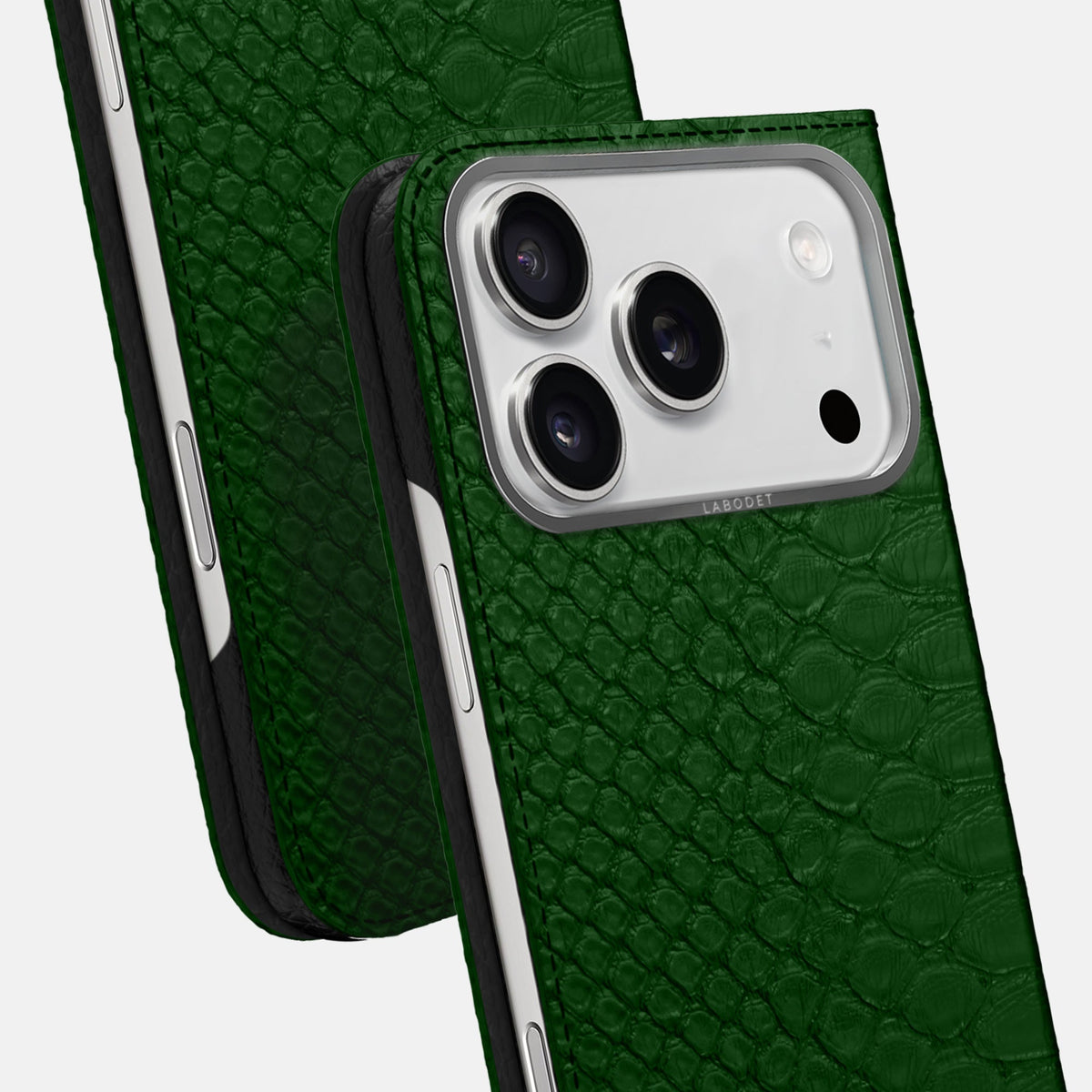 Folio Case For iPhone 18 Pro In Python -5 | Green-Steel