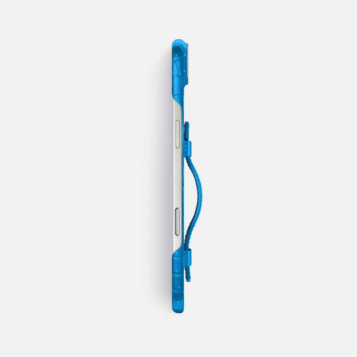 Handle Case For iPhone 17 Air In Porosus Crocodile -3 | Blue-Lagoon-Steel