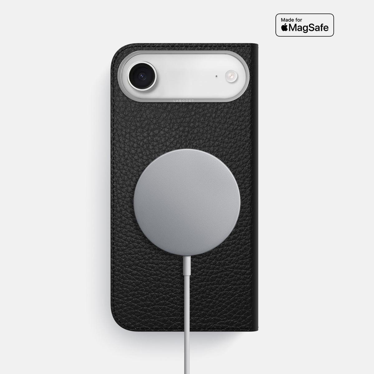 Folio Case For iPhone 17 Air In Calf -3 | Black-Steel