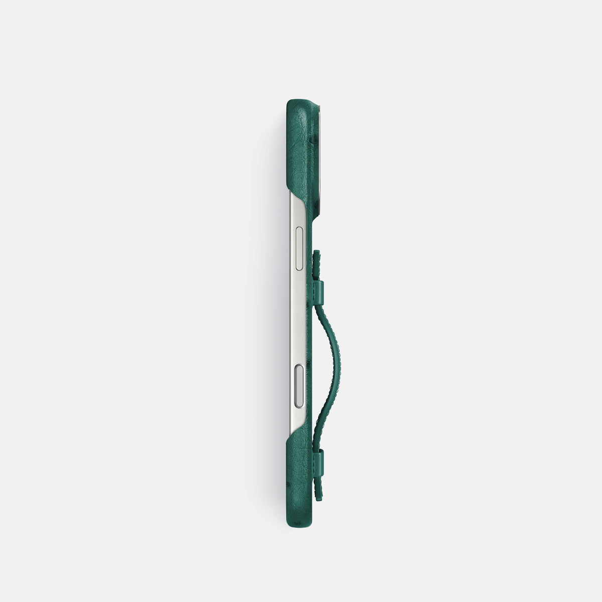 Handle Case For iPhone 17 Pro In Ostrich -3 | Forest-Green-Steel