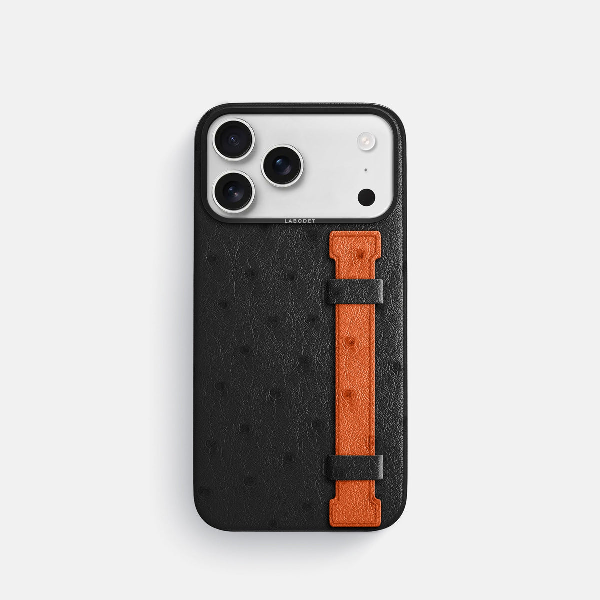 Handle Case Coloré For iPhone 18 Pro In Ostrich -1 | Black-Black