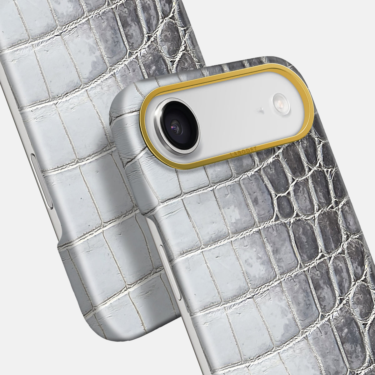 Classic Case For iPhone 17 Air In Himalayan Crocodile -5 | Silver-Gold
