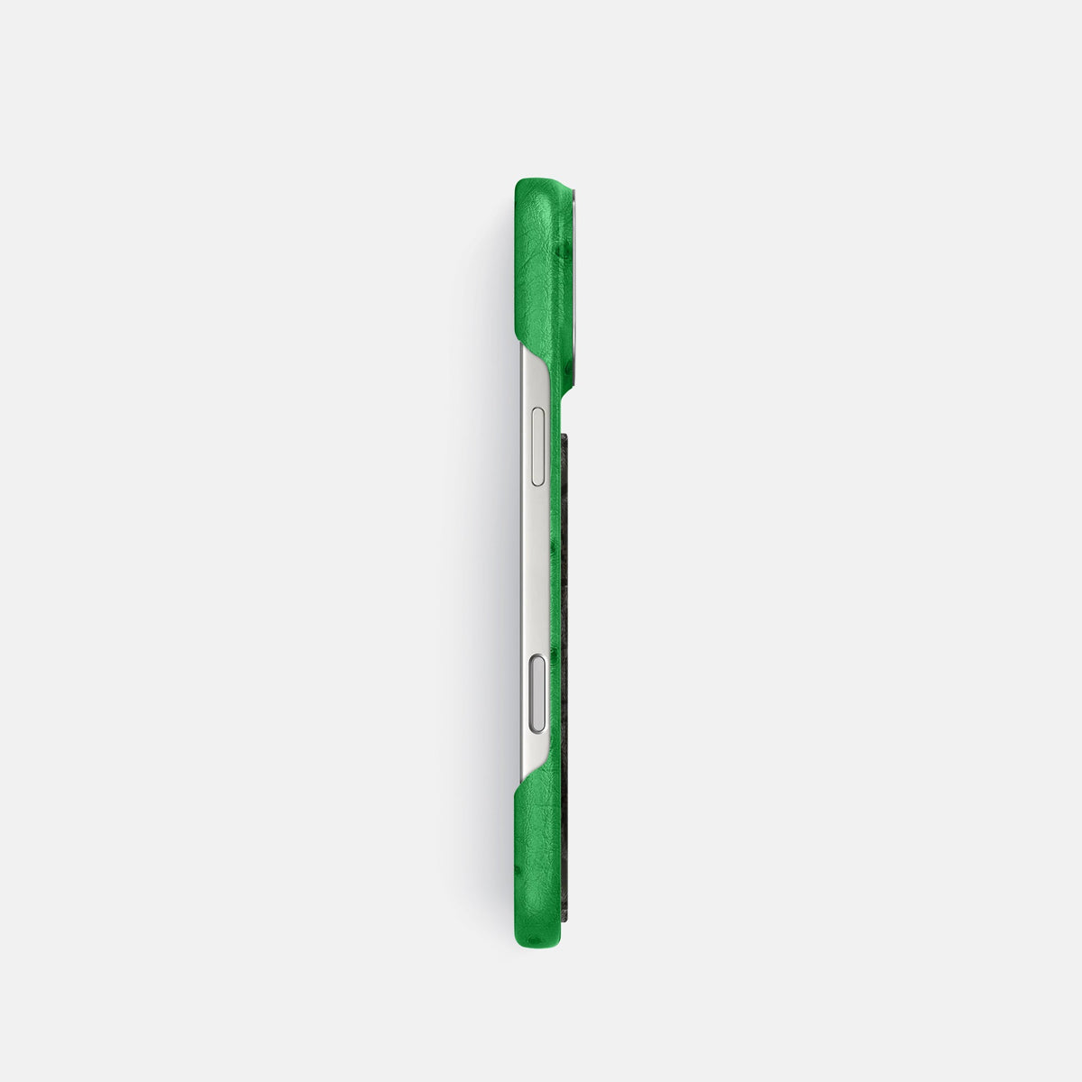 Classic Case With Carbon Dragon For iPhone 18 Pro In Ostrich -3 | Kentucky-Green-Steel