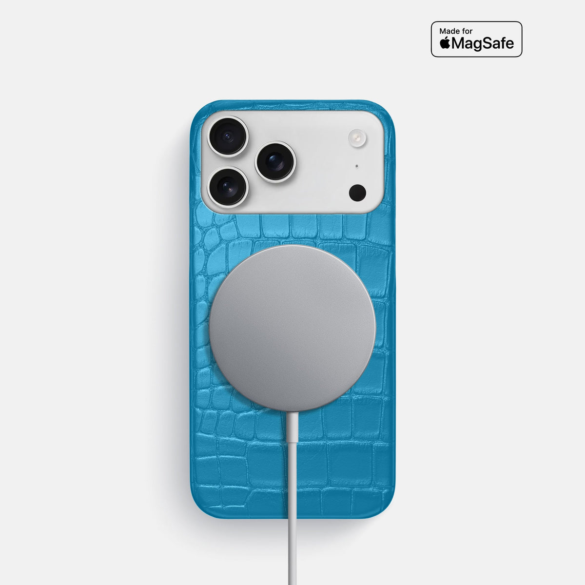Slim Case For iPhone 18 Pro In Alligator -5 | Curaçao-Blue