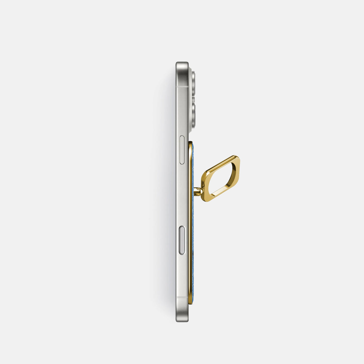 MagSafe Ring For iPhone 18 Pro In Ostrich -3 | Royal-Blue-Gold