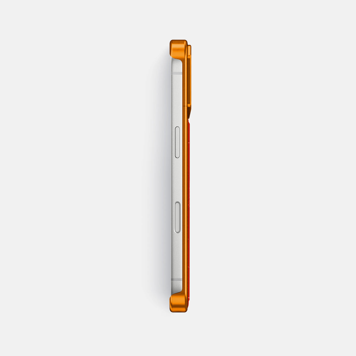 Metal Case For iPhone 17 Pro Max In Shiny Alligator -3 | Coral-Orange-Orange